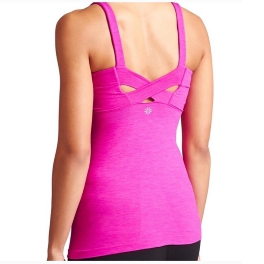 Athleta Intertwine Racerback Tank Top Hot Pink XS